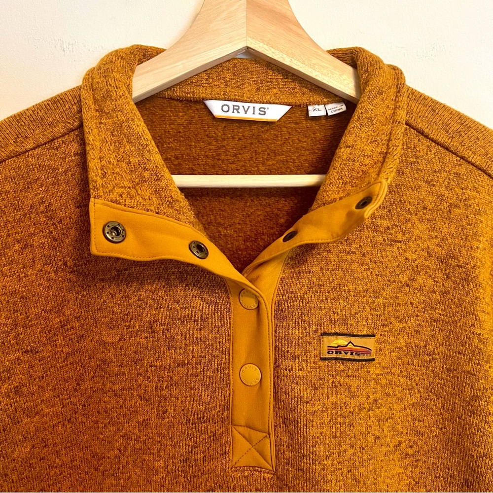 2x (Two) Orvis Quarter Snap Fleece Pullover Sweaters – XL - Picture 8 of 9